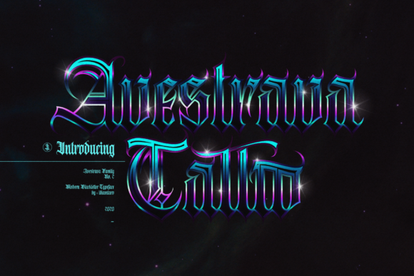 Avestrava Tattoo: A Gothic Font with Modern Edge