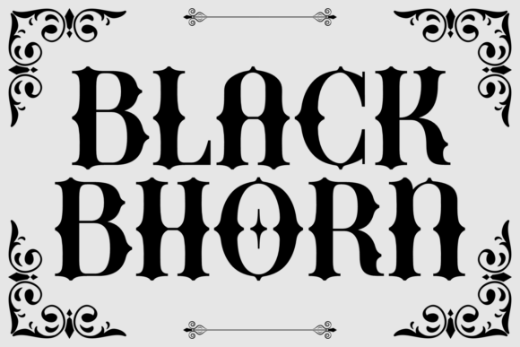 Black Bhorn: A Vintage Typeface with Bold Character