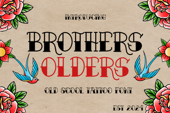 Brothers Olders: A Vintage Tattoo Display Typeface