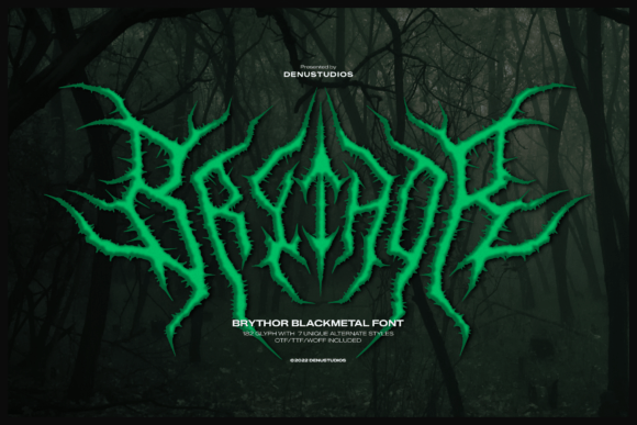 Brythor: Harnessing the Aggressive Energy of a Black Metal Typeface