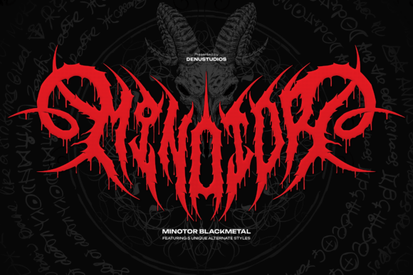 Minotor: The Unapologetic Black Metal Typeface for Bold Designs