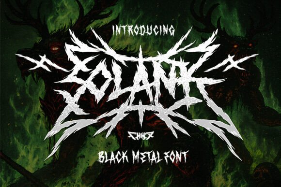 Solank: Embracing the Primal Edge of Black Metal Typography