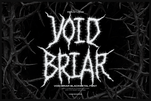 Void Briar: A Display Typeface for Raw, Visceral Impact